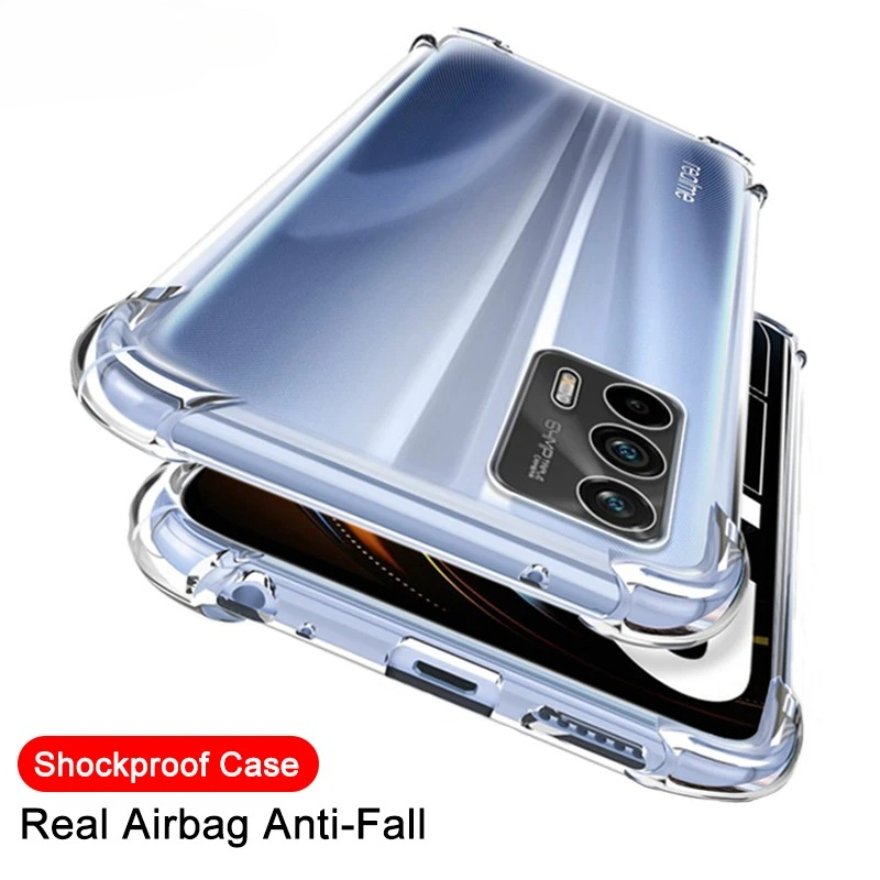 Realme Gt 6 - Funda de silicona transparente de lujo