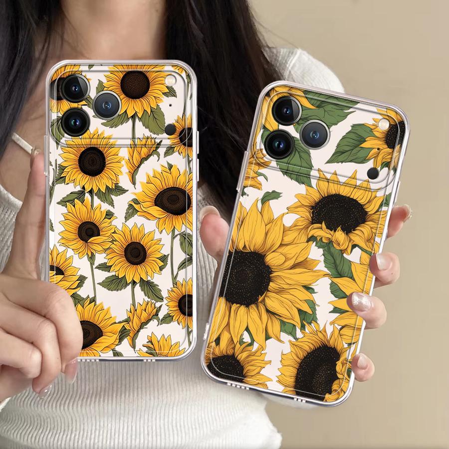 Funda con Diseño de Girasoles  - Apple Iphone 15 reseña y precio